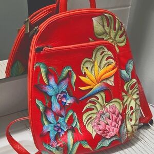 Anuschka Tropical Red Handbag